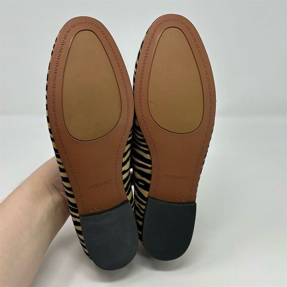 Vionic Willa Women's Slip-On Flats Tiger Stripe Suede Size 8 Brown and Black - Picture 10 of 13